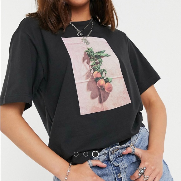 Monki Black Shirt with Print - Picture 5 of 5